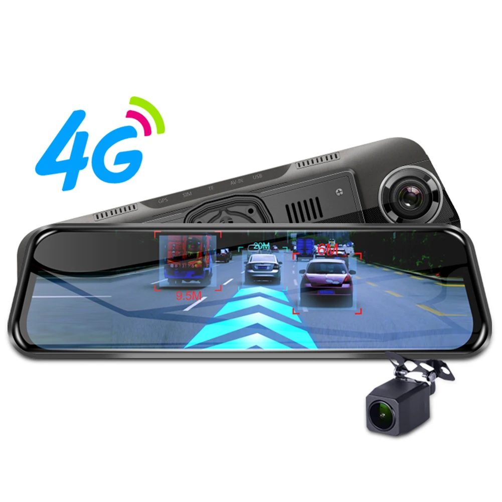 10 дюймовый Высококачественный Full HD 1080p 4G Android автомобильный видеорегистратор с GPS
