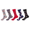 5 Pairs Lot Men Fashion Printing Harajuku Cotton Sports Running Crew Socks Women Cool Funny Hiphop Casual Pastel Pack Long Socks ► Photo 2/6