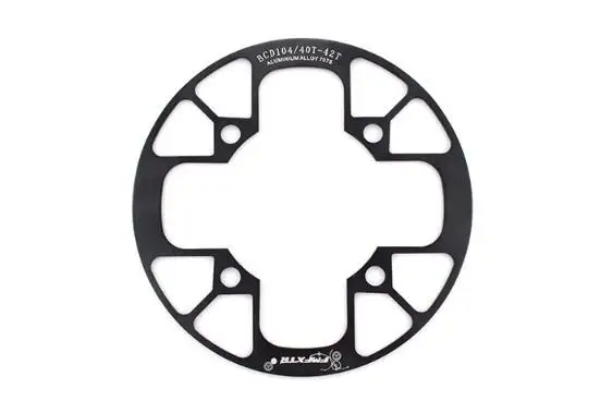 36-38T black MTB горный велосипед, защитная пластина для цепи, велосипедный шатун 104BCD, защитная крышка, алюминиевый сплав, один диск 32 36 40T - Цвет: 36-38T black