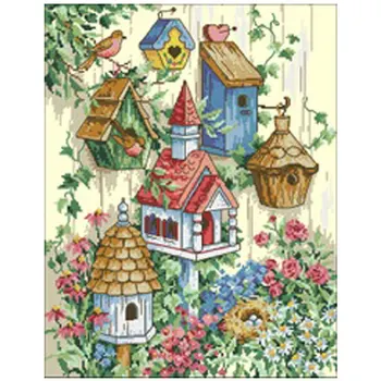 

Bird's home patterns Counted Cross Stitch 11CT 14CT 18CT DIY Cross Stitch Kits Embroidery Needlework Sets home decor