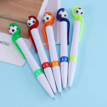 

10 Pcs Soccer Shape Ball-point Pen Creative Ballpoint Pens Stationery for Home School Office (Random Color)