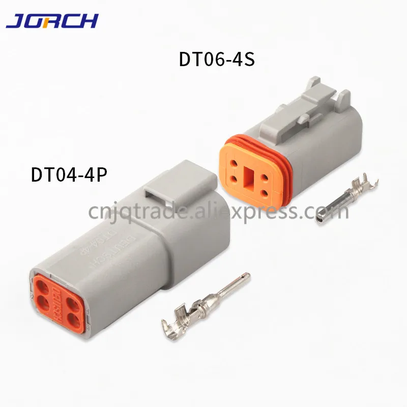 1set Deutsch DT Connector DT06-2S/DT04-2P 2P 3P 4P 6P 8P 12P Waterproof  Electrical Connector For car Motor With Pins 22-16AWG