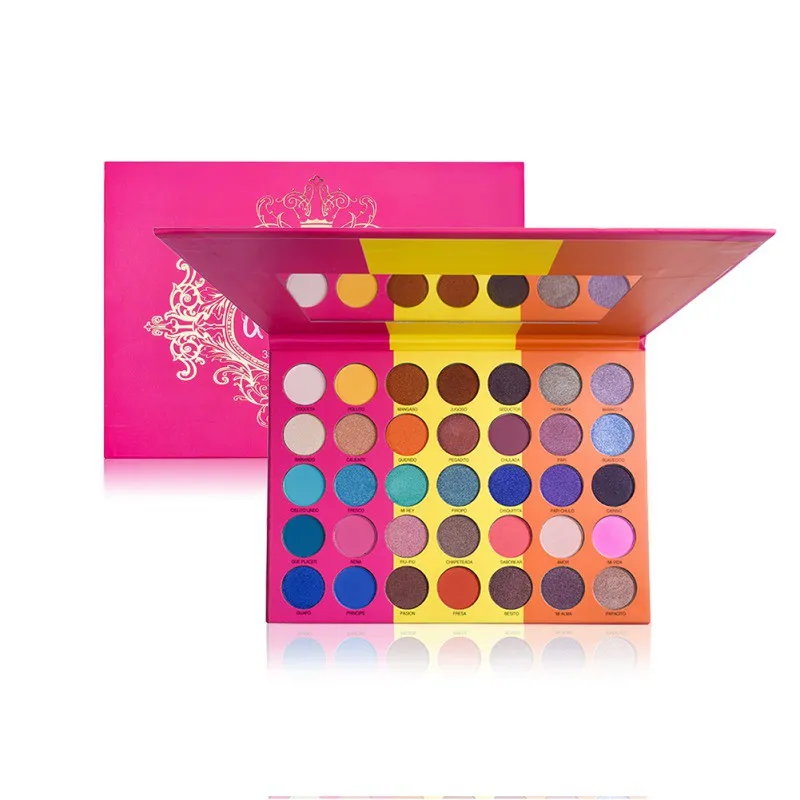 35-color Eyeshadow Palette Long Lasting Waterproof Smudge-proof Glitter Matte Eye Shadow Powder - Цвет: 35 colors