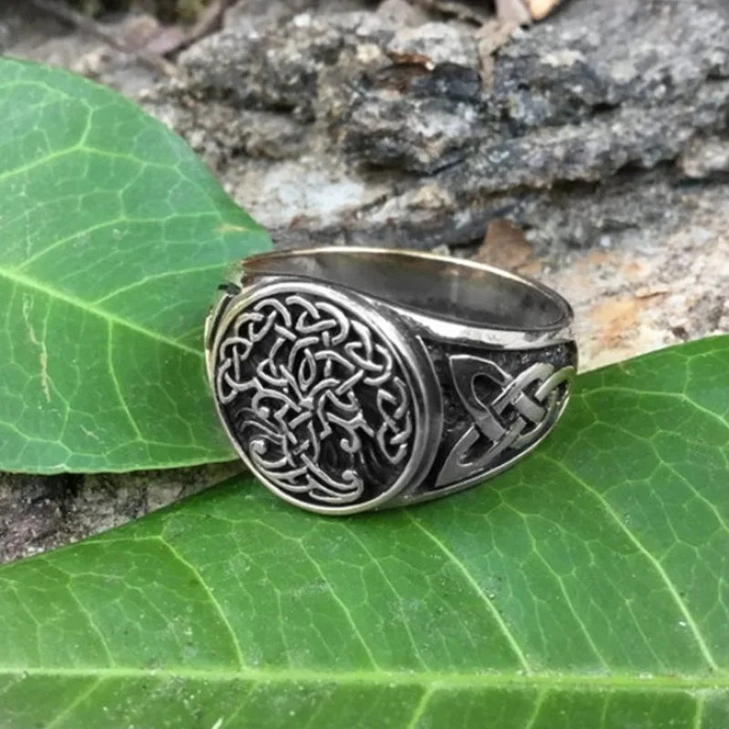 Новый Viking Древо жизни Yggdrasil кельтский кольцо Для Мужчин's Нержавеющая сталь