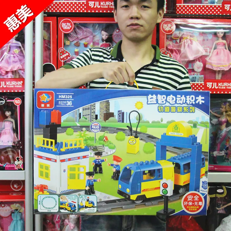 

Hui mei Stars CityU Granule Assembled Fight Inserted Hm325 Electric Police Camera Track Preschool Children Building