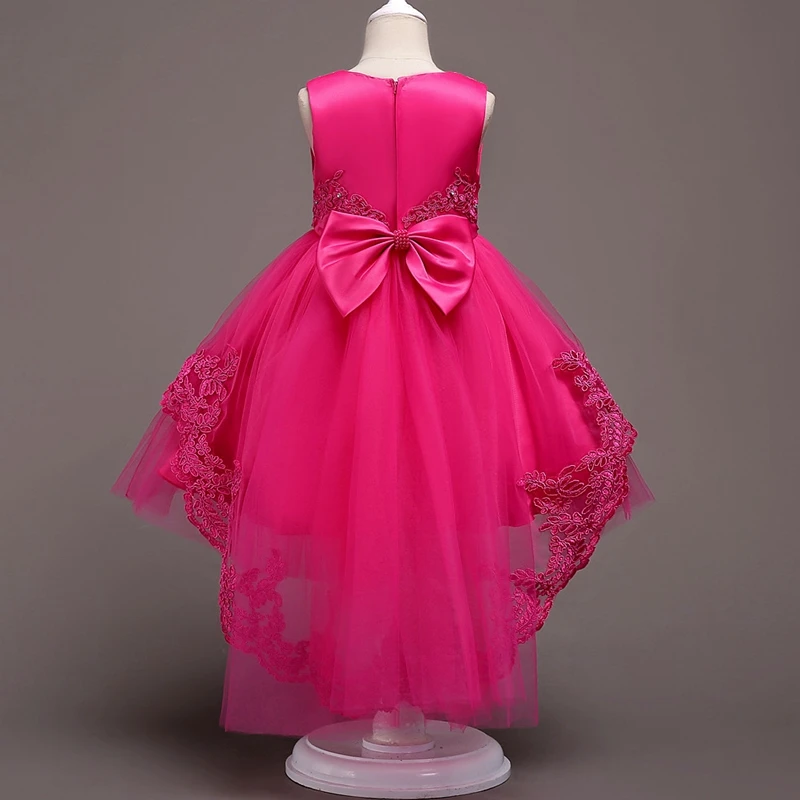 It's Yiya/Платья с цветочным узором для девочек, 6 цветов, длинное платье для девочек с бантом, пышные платья, детские праздничные кружевные платья для девочек, 584