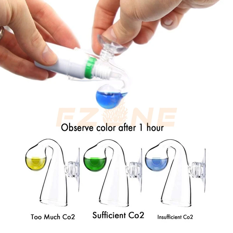 Стекло Co2 Drop Checker с 4dkh/PH раствором CO2 PH Ball долгосрочный индикатор тестер монитора