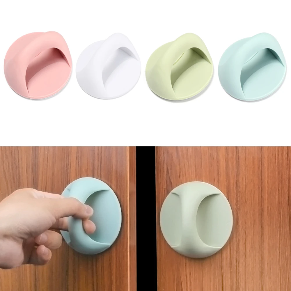 Round Auxiliary Knobs Cabinet Suction Cup Handle Window Sliding Door Self-adhesive Wardrobe Pulls Refrigerator Handle door handles cabinet handles plastic suction cup handle