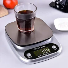 

Stainless Steel Platform Digital Kitchen Scales 3 /5/10kg-0.1g/1gFood Diet Measuring Tool Weight Balance LCD Backlight Display