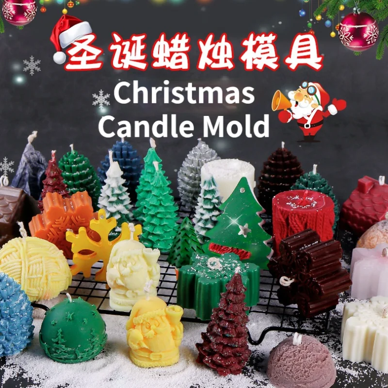 Candle Silicone Mold Christmas Snowflake Candle  Christmas Fondant Silicone  Mold - Candle Molds - Aliexpress