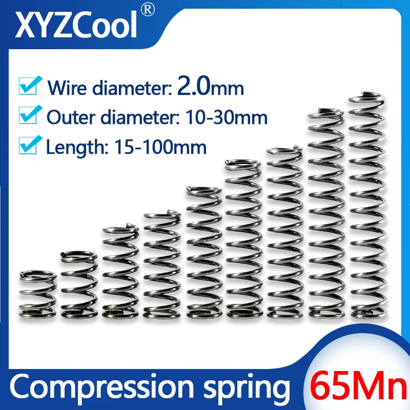 Molla Di Compressione In Acciaio Inox 304 – Diametro Filo 3 Mm – Corta E Resistente – Set Da 2 Misure - copertina