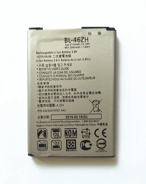 OHD Новый 2125 мА/ч BL-46ZH Батарея для LG AS330 K332 K350N K371 K373 K7 K8 K8V K89 LS675 M1 M1V MS330 US375 X210 чехол