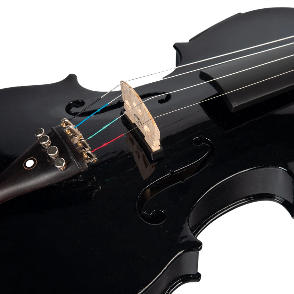 Black 4/4 Size Acoustic Electric Violin With Case Bow Rosin For Music Lovers Black 4/4 Size Acoustic Electric Violin With Case Bow Rosin For Music Lovers