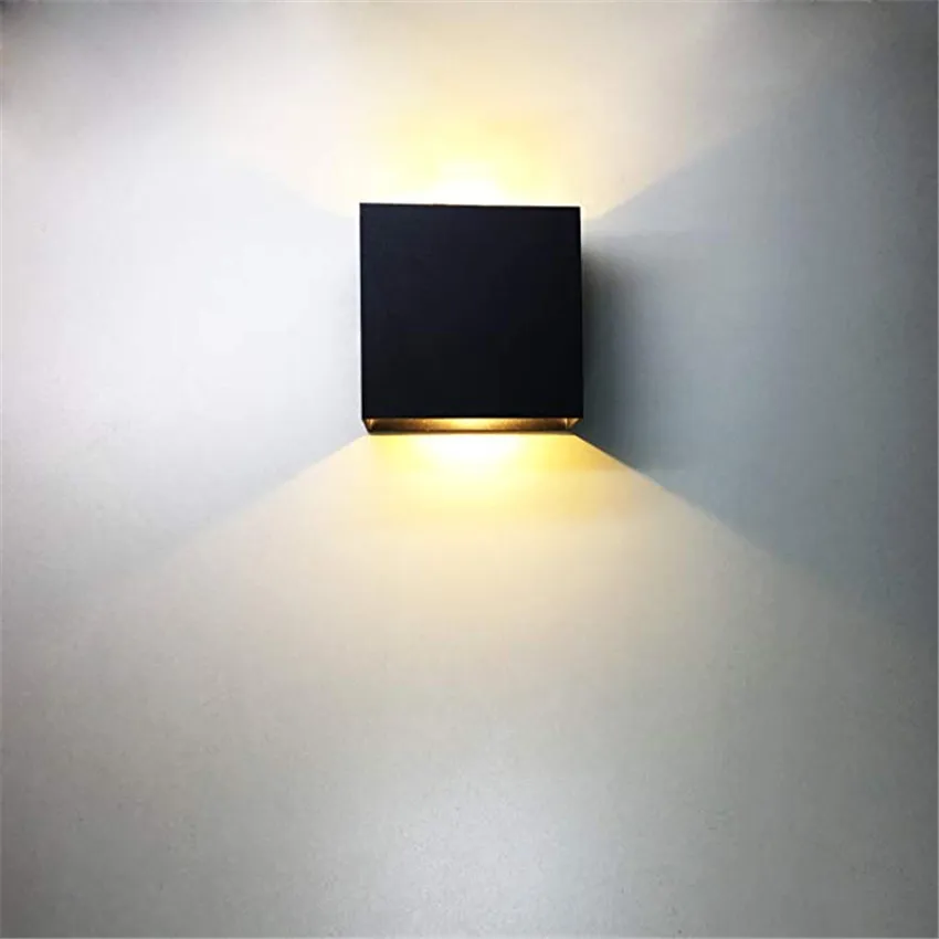 Cube COB светодиодный настенный светильник для помещений, современное домашнее освещение, декоративное бра, алюминиевая лампа 6 Вт 85-265 в для ванной, коридора, NR-122
