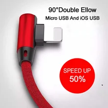Двусторонний кабель Micro USB для мобильных игр для Xiaomi Redmi 5X Note5 6 7 Pro iOS USB Data для iphone 8 Plus XS Max XR зарядный кабель
