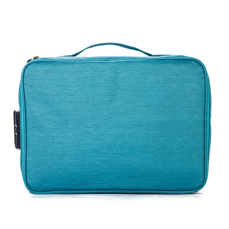 Сумка для документов формата А4, многофункциональная сумка-Органайзер, сумка-мессенджер для путешествий, офиса, дома, TP899 - Цвет: lake green