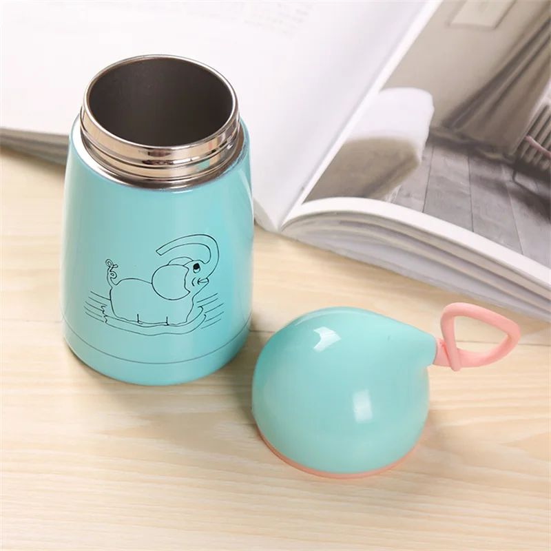  Green Elephant Kid Water Bottle for School Thermos
