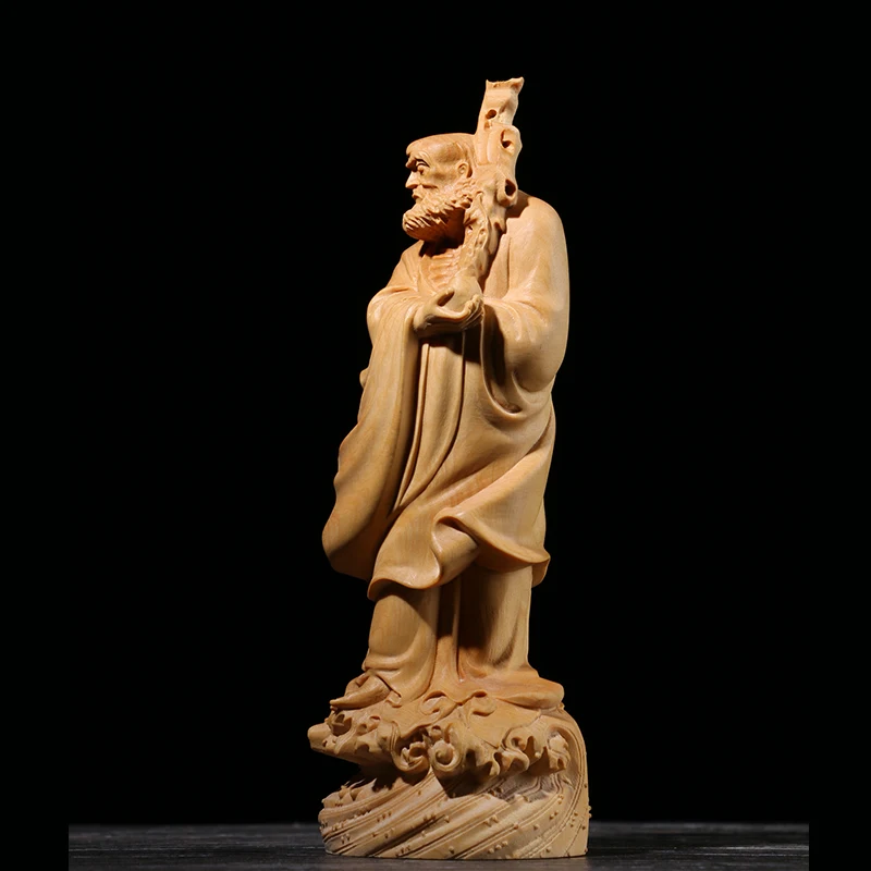 Искусственное украшение резьба бытовая статуя Будды из массива дерева подарки