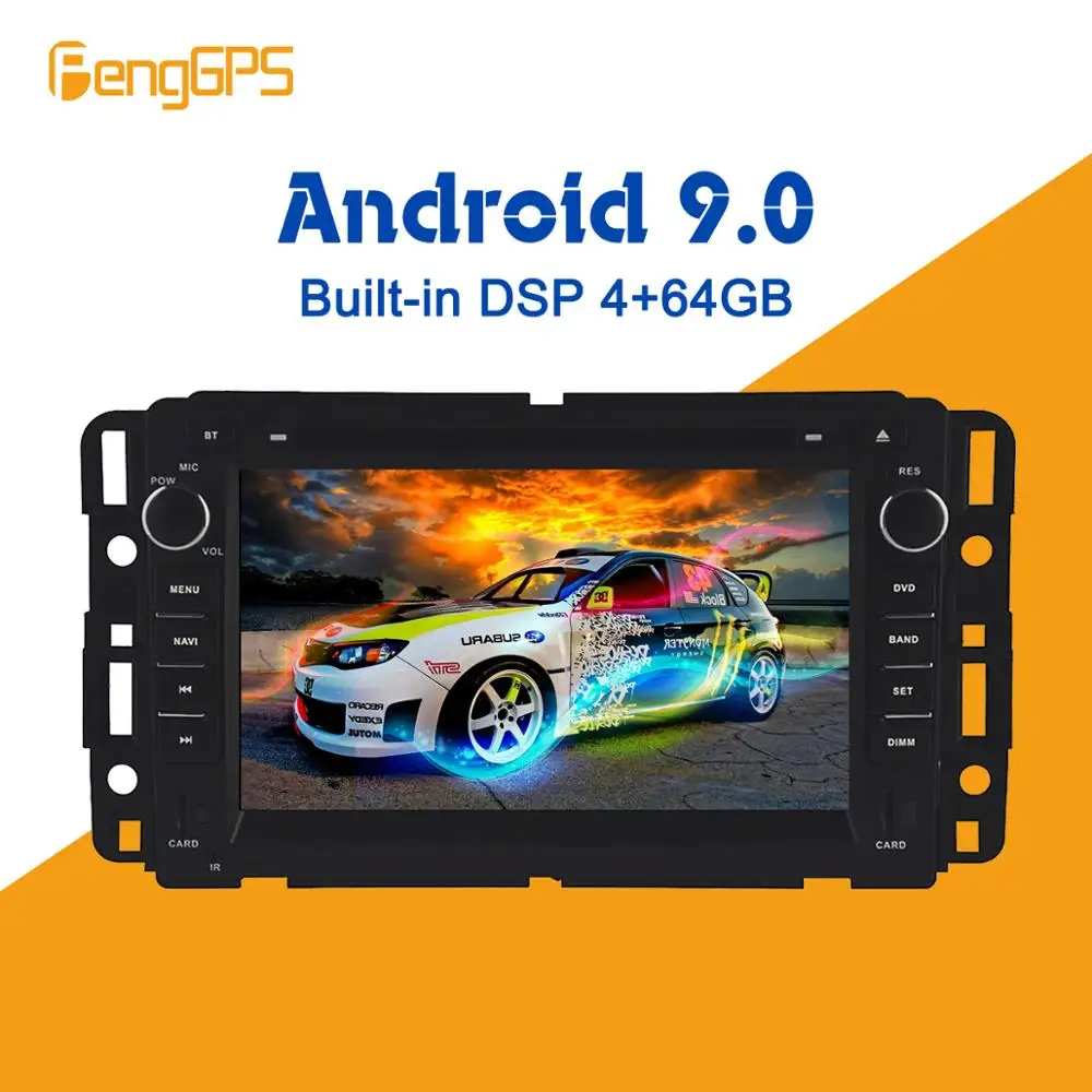 Perfect Android 9.0 PX5 4+64GB car DVD player Built-in DSP Car multimedia Radio For GMC Yukon Tahoe 2007-2012 GPS Navigation 0