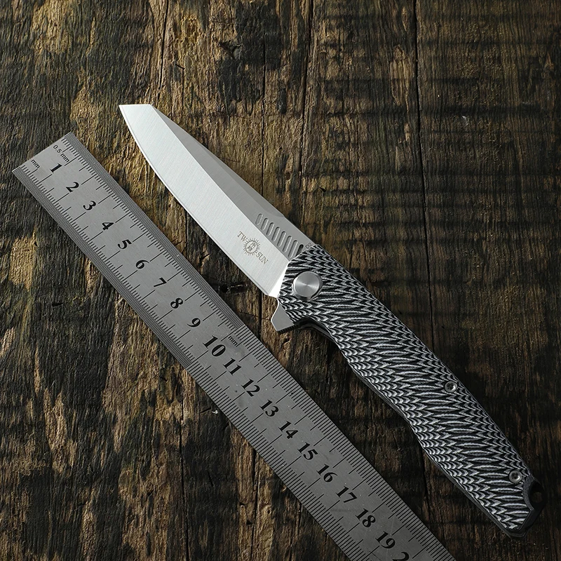 TwoSun Складной Нож EDC D2 стальные тактические карманные ножи G10 Кемпинг Открытый выживания Спасательные обороны охотничьи резак инструменты TS16