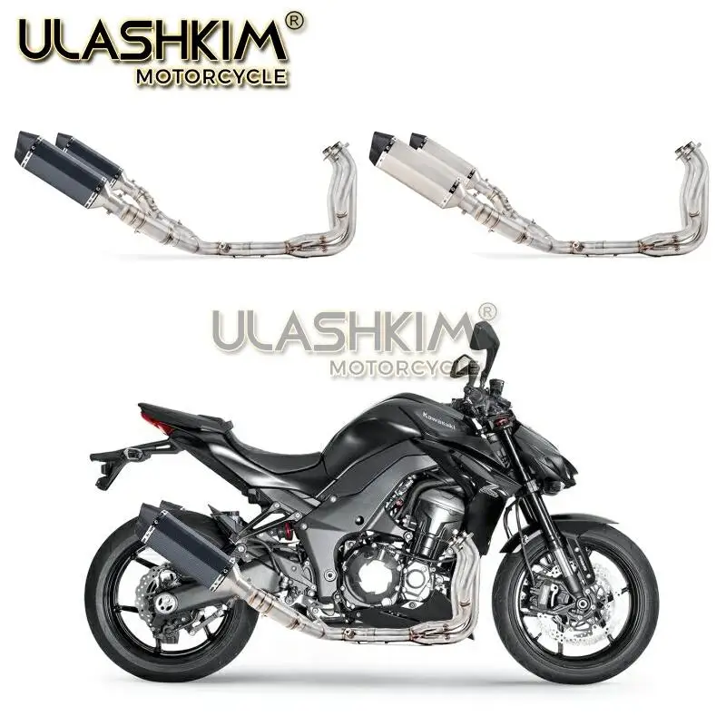 Полная выхлопная система мотоцикла без шнуровки для kawasaki Z1000 Z1000R Z1000J Ninja1000 2010- Модифицированная средняя Соединительная труба