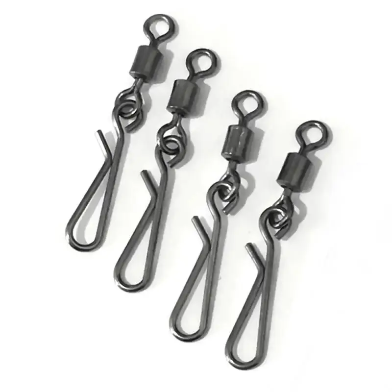 50Pcs Fishing Connector Bait Terminal Tackle Swivels Pins Barrel Ball Bearing