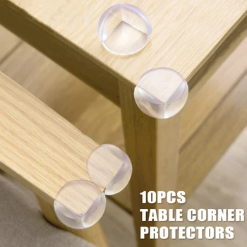 

10pcs Anticollision Soft Silicone Portable Cover Easy Install Desk Edge Baby Safety Home Practical Table Corner Protector