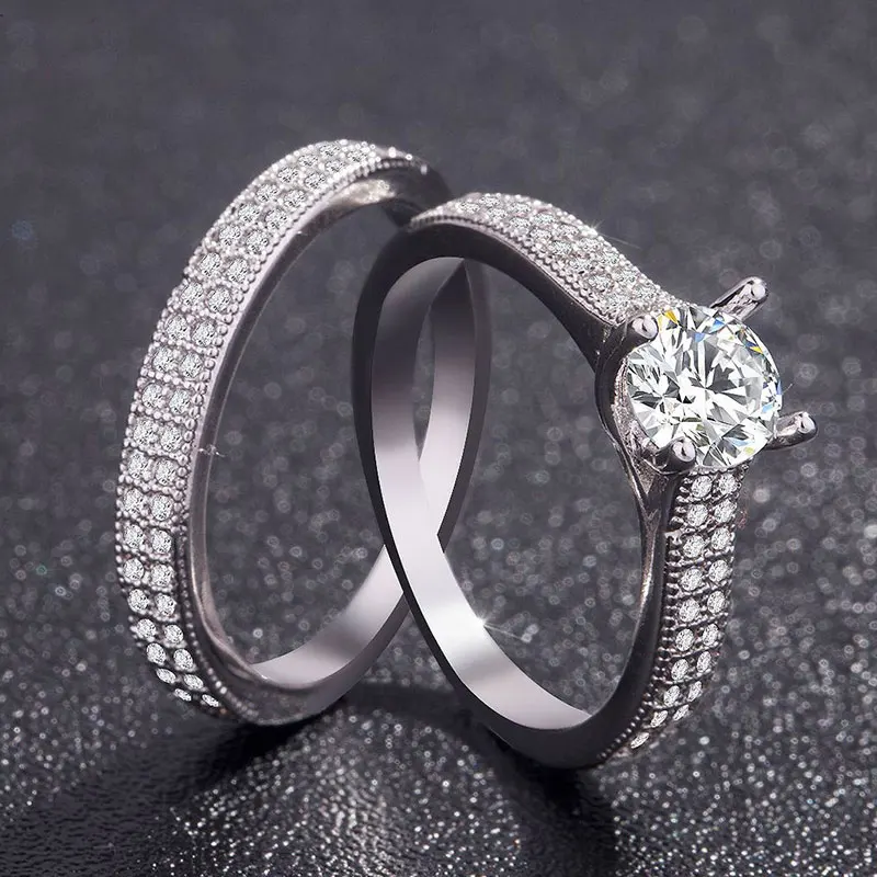 0.6ct 5 3 мм GH круглое 18 К покрытое белым золотом 925 Серебряное кольцо с муассанитом