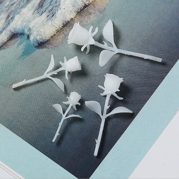 

3Pcs Handmade DIY Crystal Dipping Little Prince Jewelry Forest Micro-landscape Filler 3D Mini Rose Model