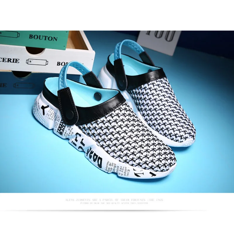 Men's Summer Breathable Hollow Mesh Shoes Sandals Dual-use for Outdoor Sports&T8