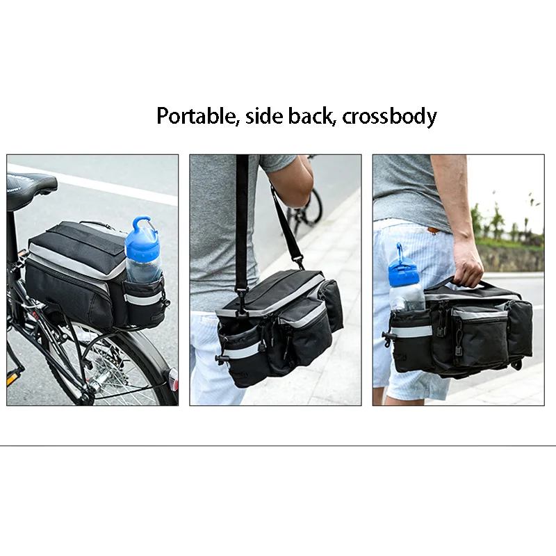Sale Bike Bag Mountain Bicycle Storage Bags Pocket High Capacity Hard-Wearing Anti-shock Rear MTB Road Bike Bag Bicycle Accessories 5