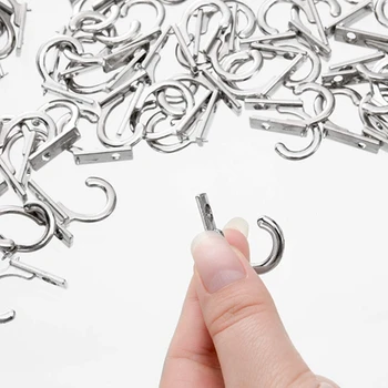 

100 Pieces Wall Mounted Single Hook Robe Hooks Coat Hooks and 110 Pcs Screws For Hanging Key Hooks Jewelry