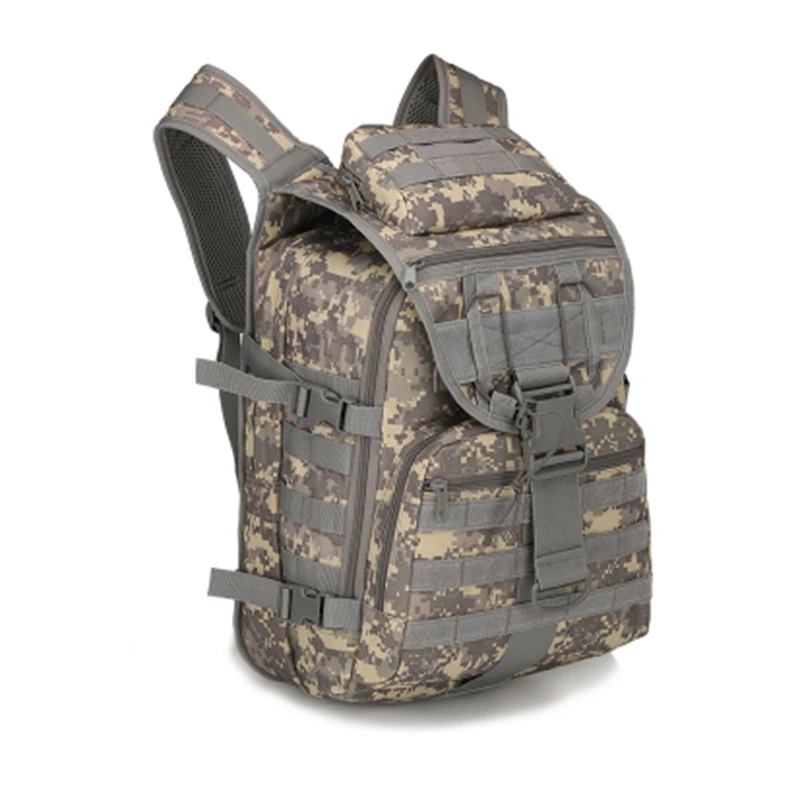 Outdoor Climbing Shoulder Backpack Tactical Camo Desert Hiking Trekking Hunting Bags Travel Gear Military Softback Pack Unisex - Цвет: ACU