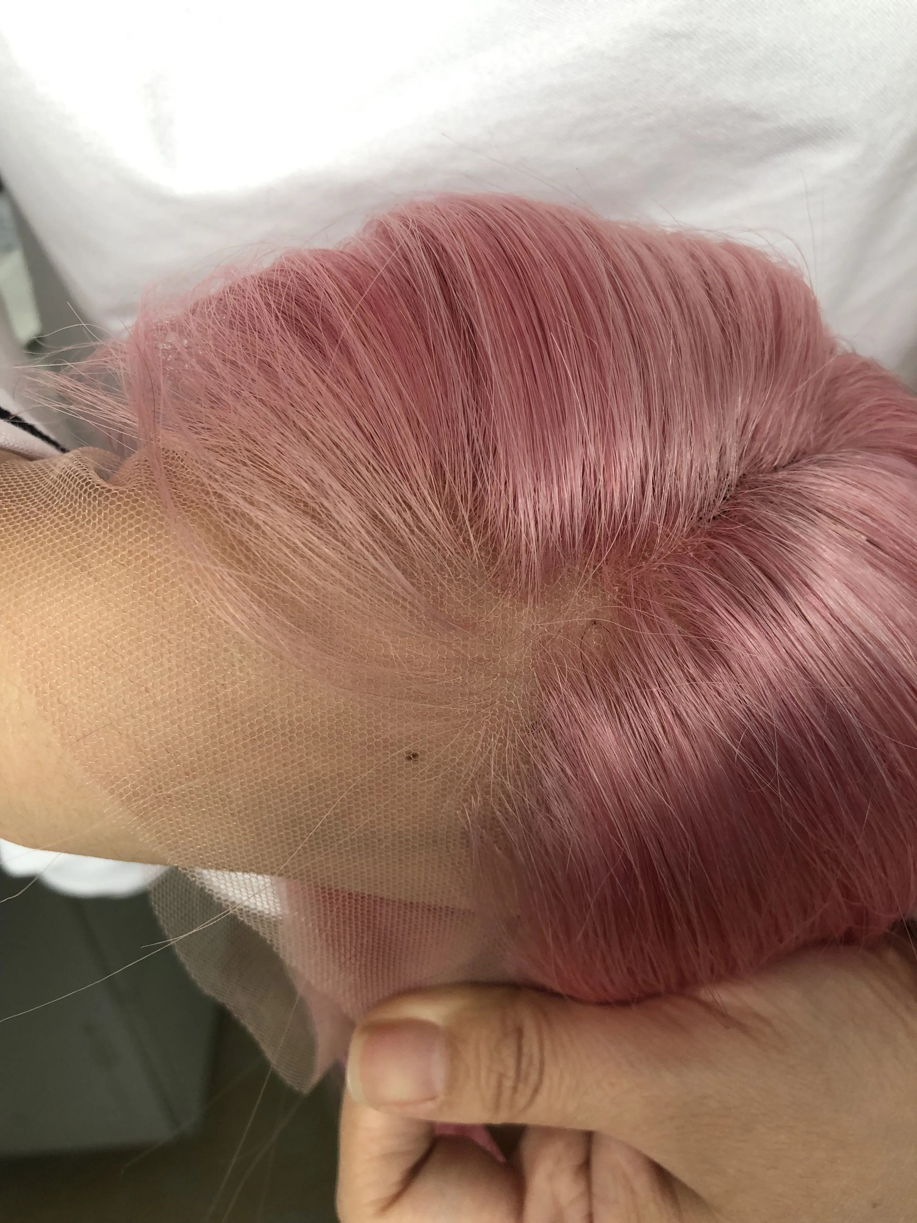 QueenKing парик для волос на шнурках 13*4 180% детский розовый парик для Боба шелковистые прямые волосы часть предварительно сорванные бразильские человеческие волосы remy