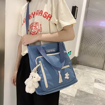 

Woman's bag Campus Simple and Versatile Girl Student Messenger Bag Japanese Harajuku College Style Large Capacity Shoulder Bags