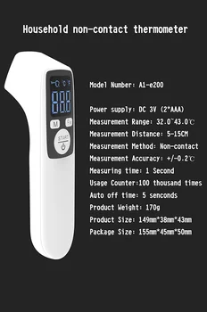 

Digital Baby Adult Thermometer Infrared Forehead Body Thermometer Gun Non-contact Temperature Meter Fast Shipping