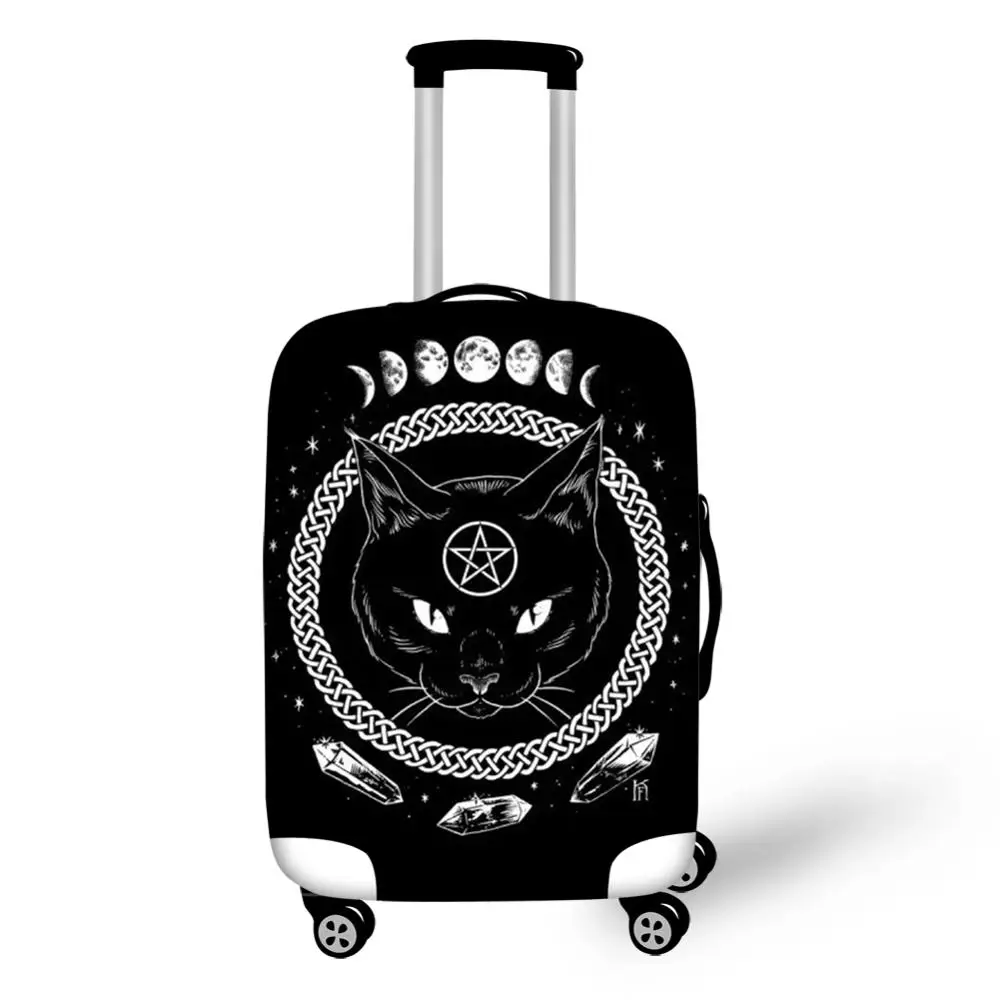 2020 Black Cat Print Luggage Cover Protector,Elastic Dust Luggage Cover,Cute Suitcase Protective Covers For 1828 Inch Suit Case