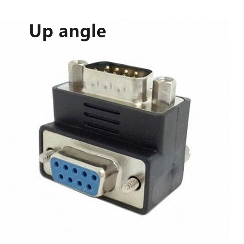 

D-Sub RS232 9Pin Male to Female Angled 90 Degree Extension Adapter