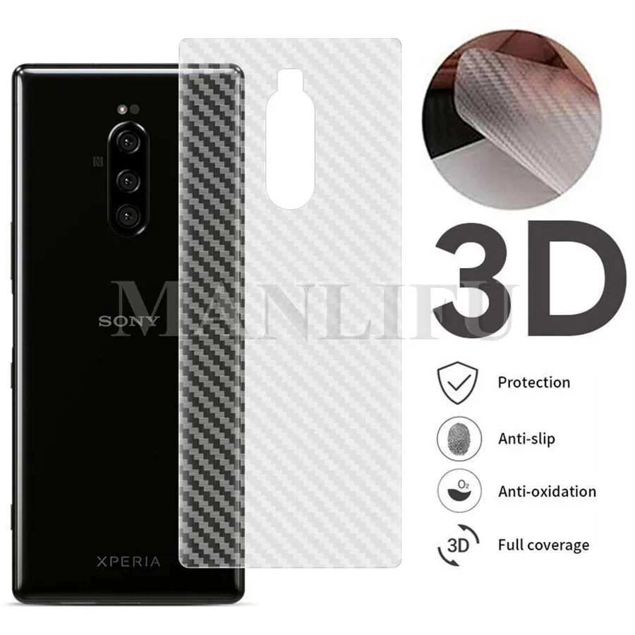 10 шт./лот 3D задняя пленка из углеродного волокна для Sony Xperia Plus матовая защитная
