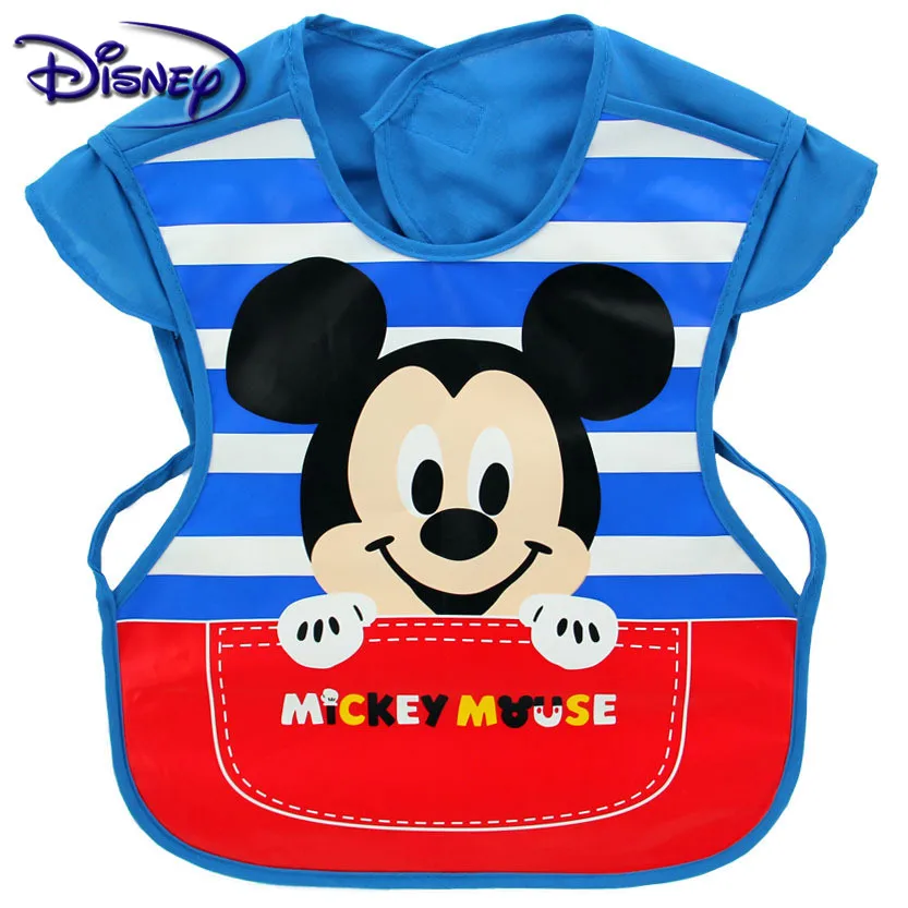 Cute Baby Bibs EVA Waterproof sleeveless Lunch Disney Feeding Bibs Baby Cartoon Feeding Cloth Children Baby Apron 2