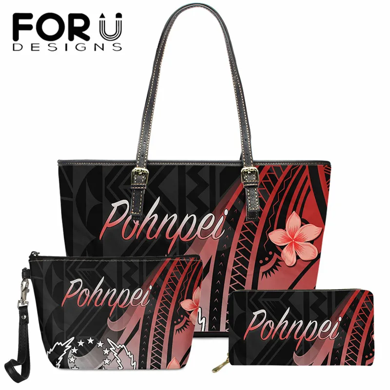 Комплект женских сумок FORUDESIGNS из 2 предметов кожаная сумка понпей полинезийская