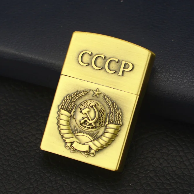 Металлическая зажигалка, ретро надувной Бронзовый старинный фонарь, газовая зажигалка, зеркальная ветрозащитная сигарета, керосин, аксессуары для зажигалок - Цвет: Небесно-голубой