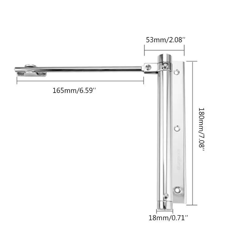 Home Automatic Self Closing Hinge Door Closer Single Spring Adjustable Lightweight Silent Without Buffering Surface Mounted Fire