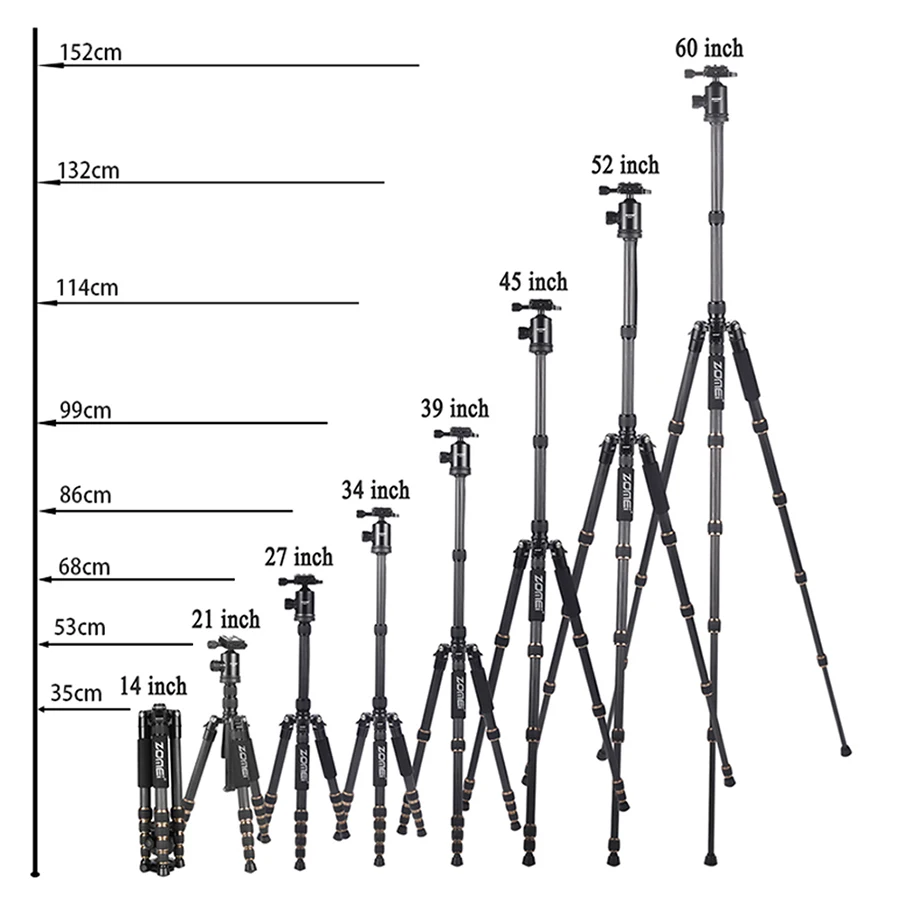 Zomei Z669C Профессиональный штатив из углеродного волокна монопод компактный трип стенд шаровая Головка для путешествий цифровой DSLR камеры GoproTripode