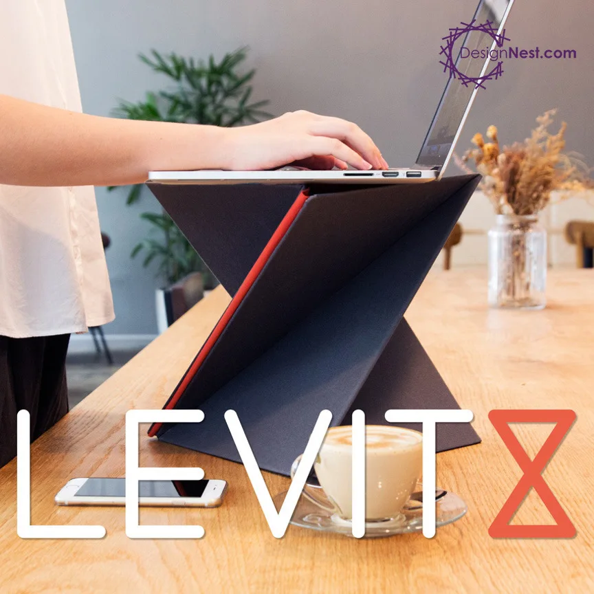 

A loole ke Levit8 Folding Tablet PC Support Portable Stand-up Office Computer Desk