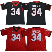 Мужской свитер для колледжа Джорджия 34 Herchel Walker-белый красный черный сшитый Размер S-3XL