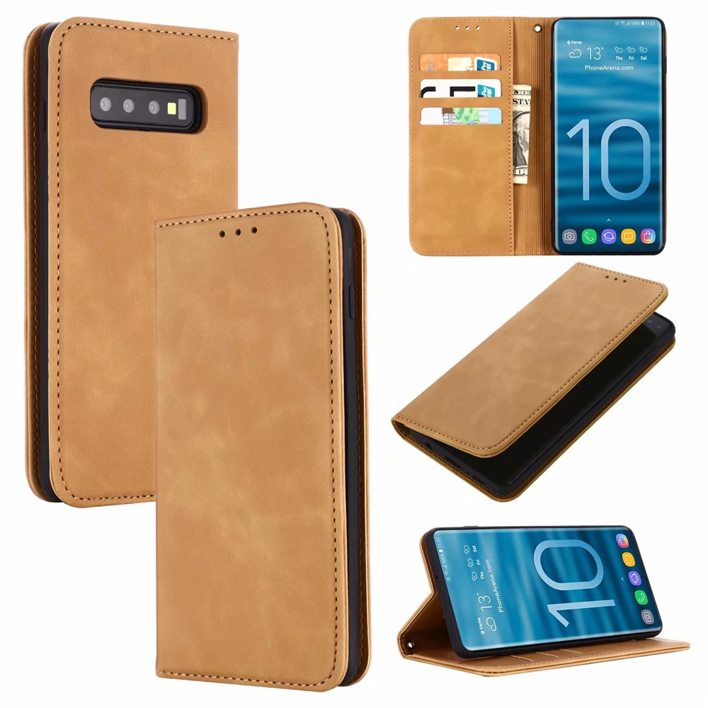 

Magnetic Leather Flip Phone Case for Samung Galaxy S8 S9 S10 Plus S10E Luxury Wallet Cover Anti-knock with Card Pocket