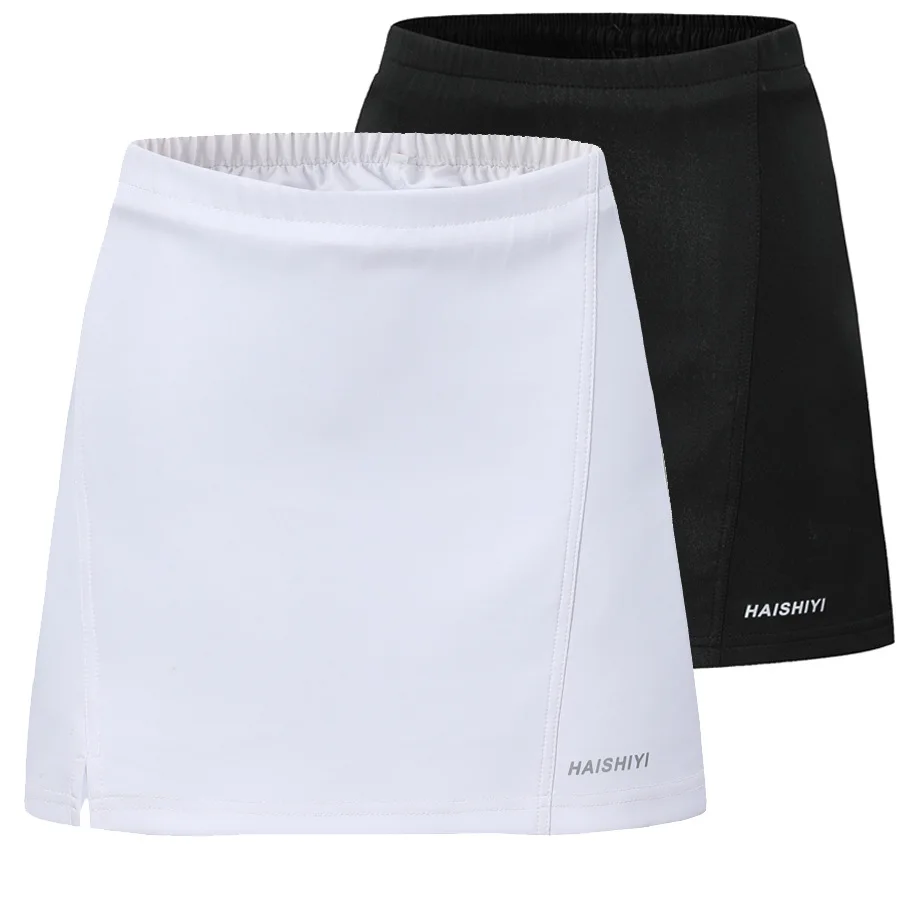 A-line Fishtail Running White Tennis Skirts Quick Dry Word Skirt Badminton Wear Women's Sports Golf Short Skirt Plus Size