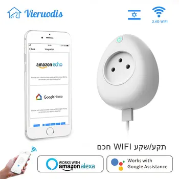 

Wi-fi Smart Israel Socket Plug 16A with Power Energy Monitoring Voice APP Remote Control USB Output Works with Alexa Google Home