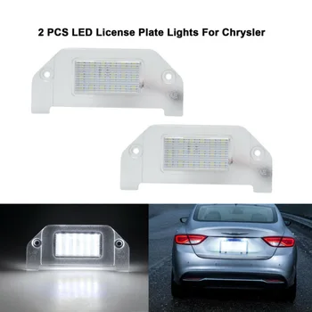 

2pcs Super White 18SMD LED License Plate Lamp Light For Chrysler 200 300 Sebring High Quality Material